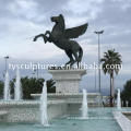 Custom metal bronze horse water fountain statue for garden ornament